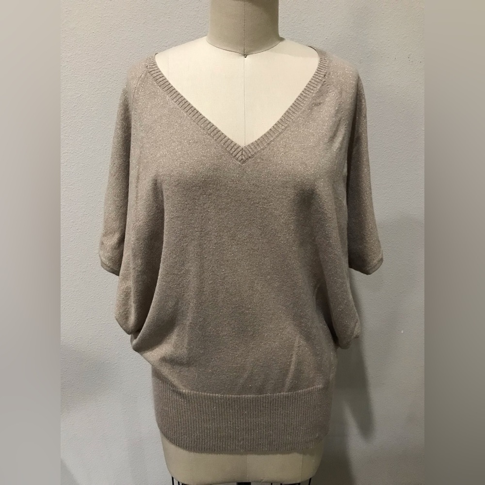 LANE BRYANT Sparkly Beige Shirt size 18/20